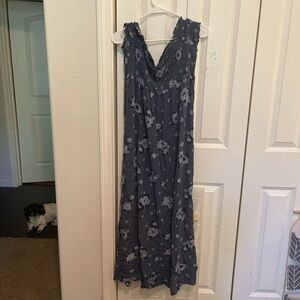 Long blue maxi dress